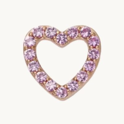 Heart with pink stones