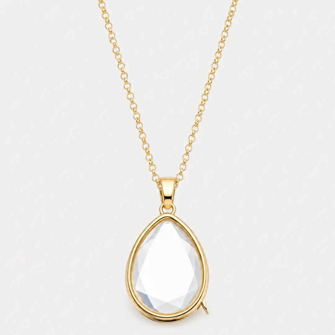 Ocean Crystal Locket Necklace
