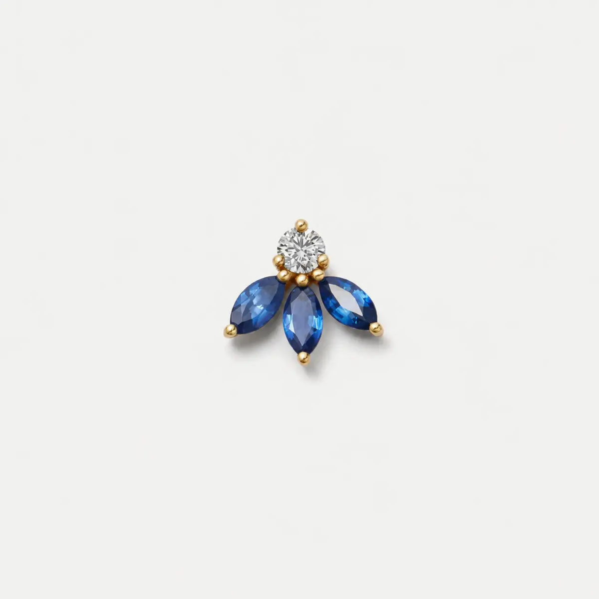 Sapphire Half Bloom Charm